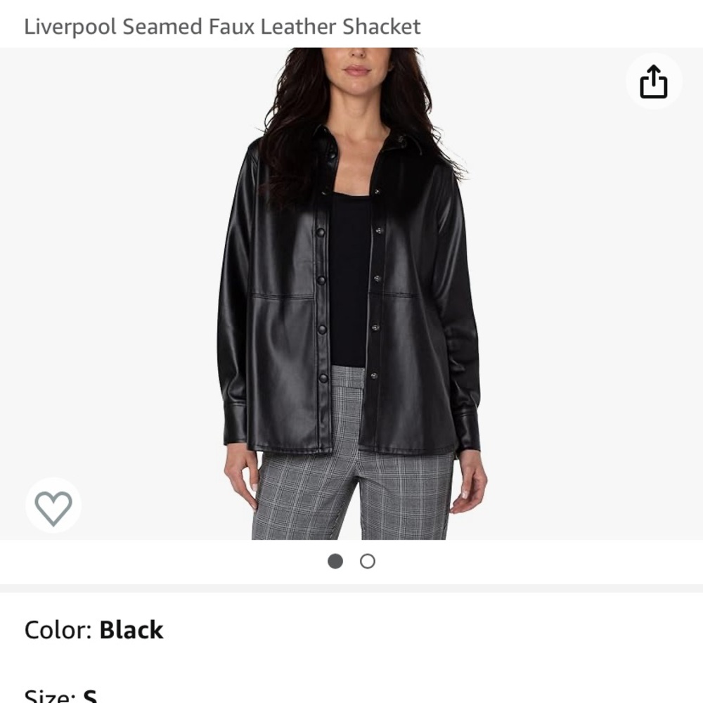 Liverpool Faux Leather Shacket.
